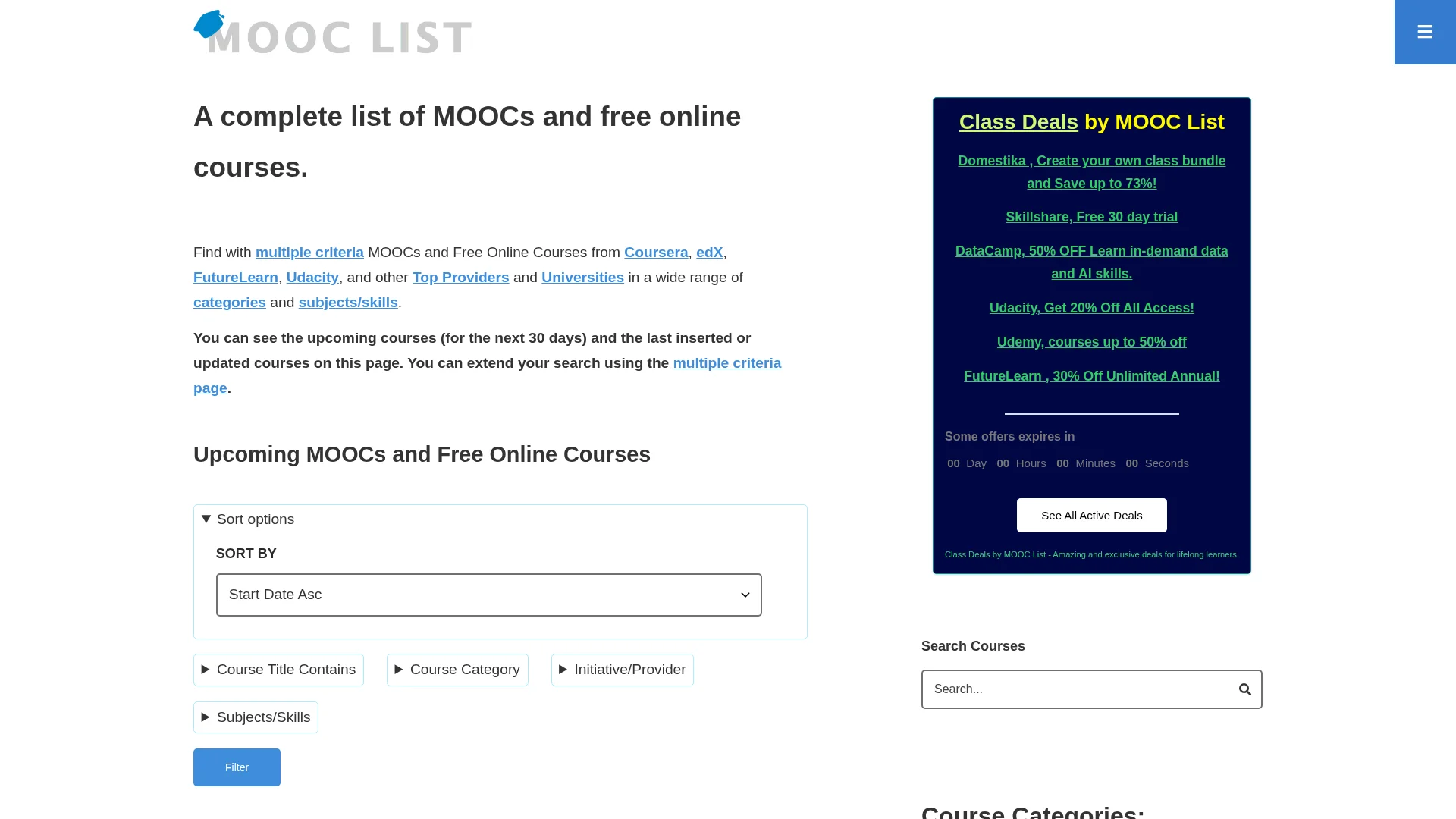 MOOC List